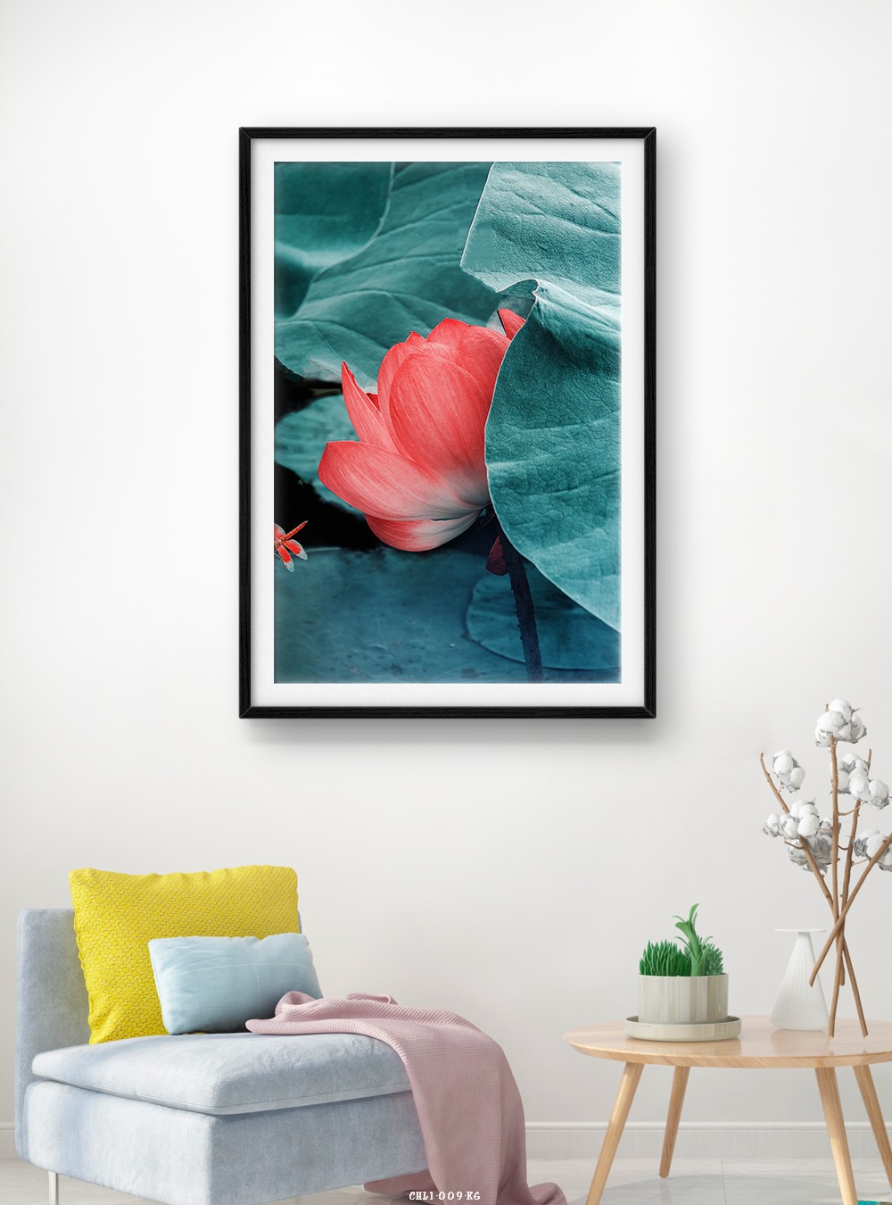 Hoa lá tranh vẽ CHL1-009-KG